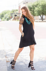 Load image into Gallery viewer, Leopard lace sleeve dress
