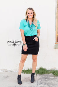 Turquoise Butter Basic Tee