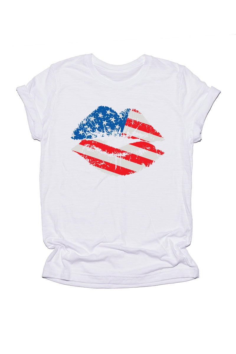 American Lips Graphic T Shirt