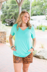 Turquoise Butter Basic Tee