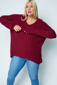 Cozy Knit Red Sweater